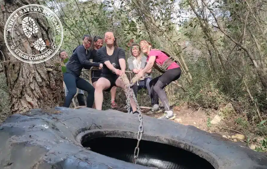 l effort dans les stages de nature en commando, corps à corps en bivouac est indispensable pour se dépasser